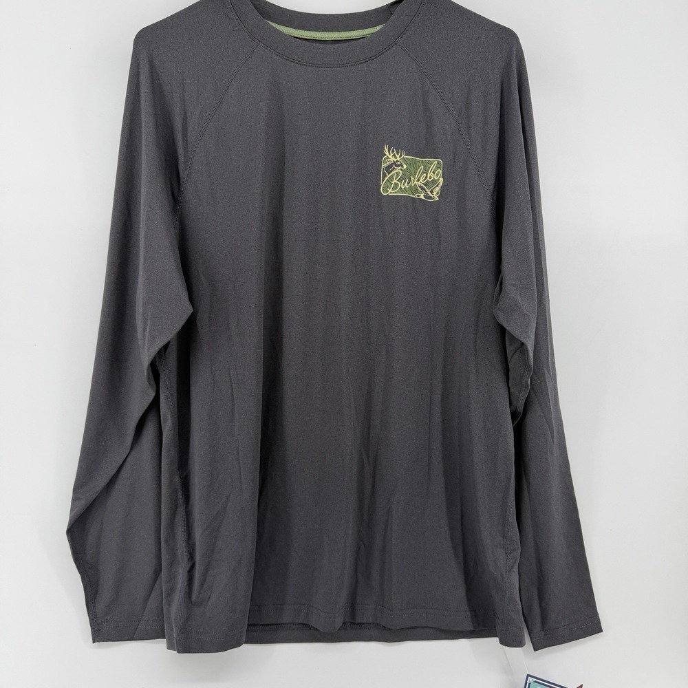 NWT Burlebo Deer Duck Mens Long Sleeve Crew Neck Size XL Athletic Shirt Outdoor - Picture 2 of 10